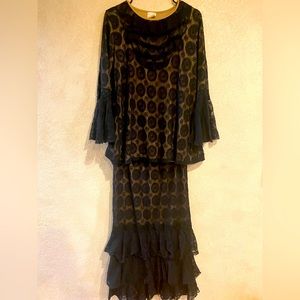 Elegant Black Lace Maxi Dress